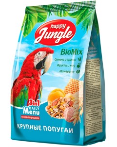 Сухой корм для крупных попугаев 500 г Happy jungle