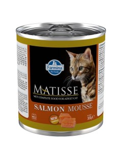 Консервы для кошек Matisse Adult мусс с лососем кусочки в соку 6шт по 300г Farmina