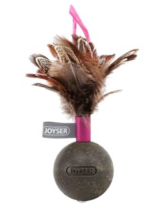 Неваляшка для кошек мята перья коричневый розовый 13 см Joyser