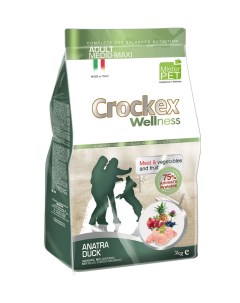Сухой корм для собак Wellness Adult Medio Maxi утка рис 3кг Crockex