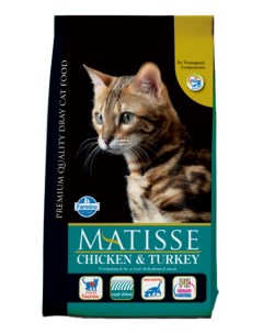 Сухой корм для кошек Matisse курица индейка 10кг Farmina