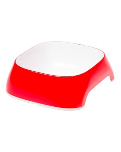 Одинарная миска для кошек пластик красный белый 0 4 л Ferplast