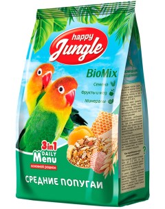 Сухой корм для средних попугаев 500 г Happy jungle