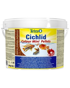 Корм для всех видов цихлид Cichlid Colour Mini для улучшения окраса гранулы 10 л Tetra