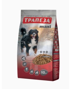 Сухой корм для собак Макси для крупных пород мясо 10кг Трапеза