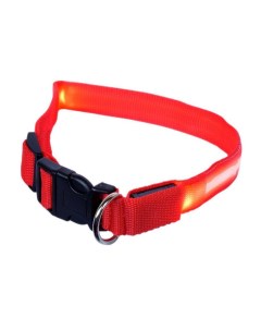 Ошейник для собак повседневный LED светящийся обхват шеи 30 55 см нейлон красный Gmw