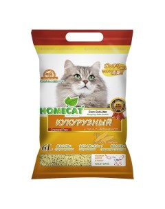 Комкующийся наполнитель Эколайн кукурузный 6 л Homecat