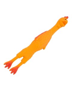 Жевательная игрушка игрушка пищалка для собак Курица желтый 6 8 см Zooone