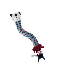 Игрушка пищалка для собак Кот с хрустящей шеей длина 28 см Gigwi