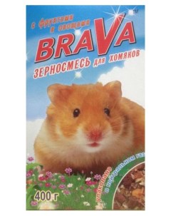 Сухой корм для хомяков с фруктами 400 г Brava