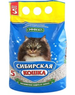Впитывающий наполнитель Эффект бентонитовый 5 л Сибирская кошка