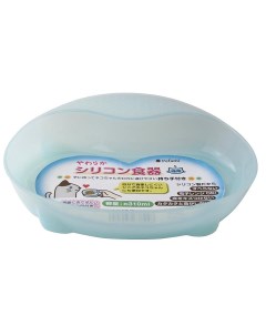 Одинарная миска для кошки силикон голубой 0 31 л Japan premium pet