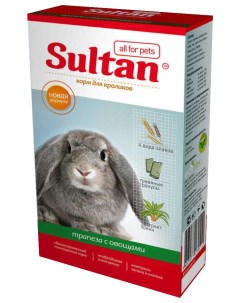 Сухой корм для кроликов Трапеза с овощами 400 г Sultan