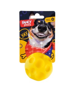 Развивающая игрушка для собак Мячик Сырник желтый 6 5 см Fancy pets