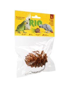 Лакомство игрушка для птиц кедровая шишка 1 шт с креплением Rio