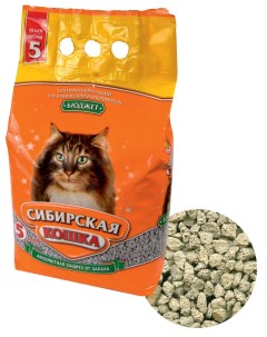 Впитывающий наполнитель Бюджет бентонитовый 5 л Сибирская кошка