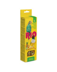 Лакомство для волнистых попугаев и экзотических птиц тропические фрукты 2 шт Rio