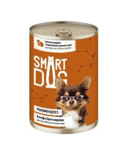 Консервы для собак индейка с перепелкой 240 г Smart dog