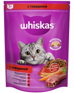 Сухой корм для кошек Вкусные подушечки с нежным паштетом говядина 0 8кг Whiskas