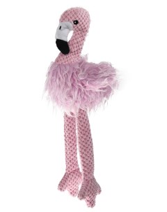 Мягкая игрушка для собак Фламинго плюш с пищалкой длина 42 см Homepet