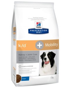 Сухой корм для собак Prescription Diet k d Mobility Kidney Joint Care мясо 12кг Hill`s