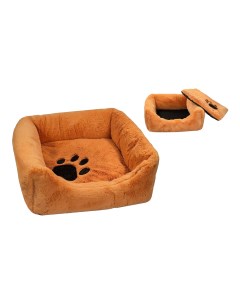 Лежанка для кошек и собак 45x45x15см оранжевый Дарэлл