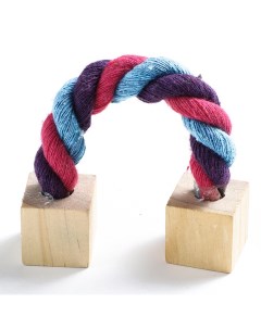 Игрушка для грызунов веревка с деревянными брусками 19 х 2 5 разноцветная Bentfores