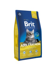 Сухой корм для кошек Premium Cat Adult Salmon лосось 8кг Brit*