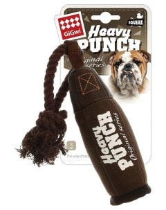 Мягкая игрушка для собак Боксерская груша с пищалкой маленькая длина 15 см Gigwi