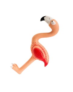 Жевательная игрушка игрушка пищалка для собак Фламинго разноцветный 6 2 см Zooone