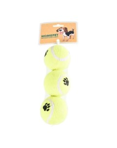 Игрушка для собак мячи теннисные Ф 6 см 3 шт Homepet