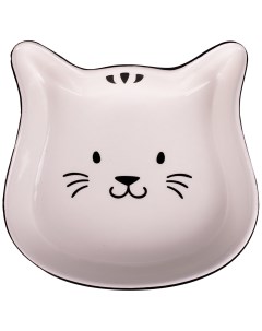 Одинарная миска для кошек керамика черный 0 2 л Керамикарт