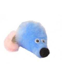 Мягкая игрушка для кошек Мышь с мятой натуральный мех голубой 6 см Gosi