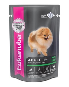 Влажный корм для собак Adult All Breed говядина в соусе 24шт по 100 г Eukanuba