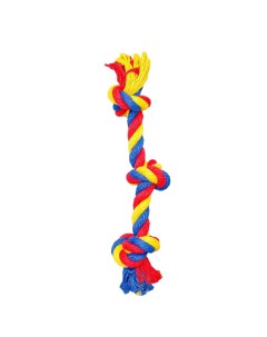 Игрушка канатная Веревка ф16 3 узла 33 см микс цветов Nobrand