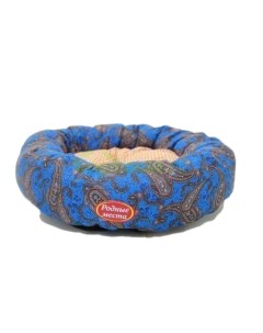 Лежак для собак Ватрушка Огурцы синие размер 50x50x15см Родные места