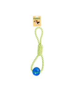 Игрушка для собак Seaside TPR мяч на канате для игры на воде желто синий 41 см Homepet