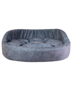 Лежанка для животных Leather 3 Микровелюр диванчик пыльно голубой 57х45х17 см Homepet