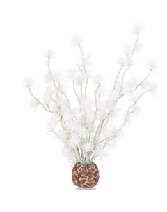 Искусственное растение для аквариума Бонсай белый пластик керамика 18см Biorb