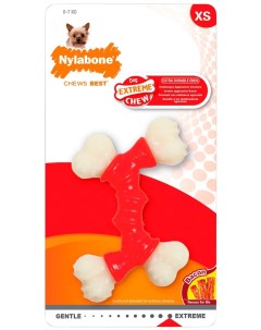 Игрушка для собак Двойная косточка экстра жесткая с ароматом бекона XS Nylabone