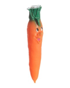 Жевательная игрушка для собак Морковь оранжевый зеленый 21 см Зооник