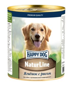 Консервы для собак Natur Line ягненок и рис 970г Happy dog