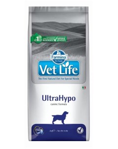 Сухой корм для собак Vet Life UltraHypo гипоаллергенный рыба 2кг Farmina