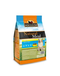 Сухой корм для взрослых собак чувствительное пищеварение рыба и рис 3 кг Meglium