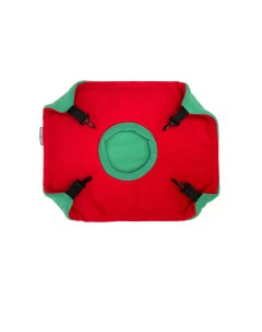 Гамак для грызунов флис с карманом красный зеленый размер 33x43 см d 14 см Osso fashion