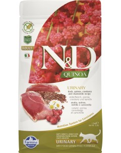 Сухой корм для кошек N D Urinary Adult Quinoa беззерновой утка и киноа 5кг Farmina