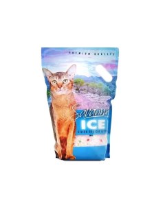 Наполнитель для кошачьих туалетов ICE впитывающий цветные гранулы 16л Savanna