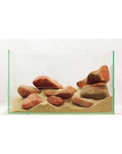 Декоративные камни для аквариума Ямайка натуральный камень 10х3х30 см 13 шт Gloxy