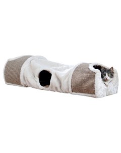 Домик для кошек Scratching Tunnel туннель когтеточка серо коричневый 110х30х38см Trixie