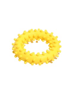 Игрушка для собак Кольцо с шипами 2 6 8 см желтая Зооник